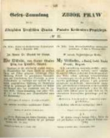 Gesetz-Sammlung f&uuml;r die K&ouml;niglichen Preussischen Staaten. 1859.10.07 No37