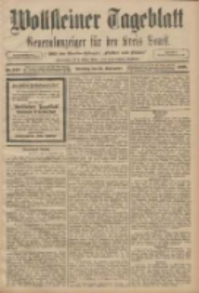 Wollsteiner Tageblatt: Generalanzeiger f&uuml;r den Kreis Bomst: mit der Gratis-Beilage: "Bl&auml;tter und Bl&uuml;ten" 1908.09.22 Nr223