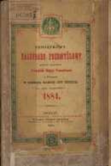 Pamiątkowy Kalendarz Przemysłowy wydany staraniem Towarzystwa Młodych Przemysłowców w Poznaniu w dziesiątą rocznicę jego istnienia na rok przestępny 1884.