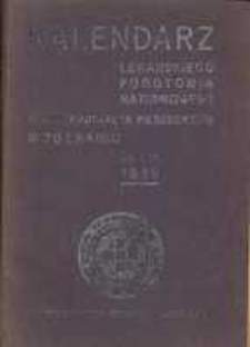 Kalendarz Lekarskiego Pogotowia Ratunkowego im. Marszałka Piłsudskiego w Poznaniu na rok 1939.