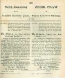 Gesetz-Sammlung f&uuml;r die K&ouml;niglichen Preussischen Staaten. 1864.11.30 No43