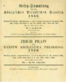 Gesetz-Sammlung für die Königlichen Preussischen Staaten. 1866.01.23 No1