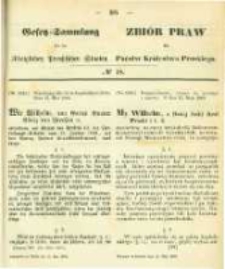 Gesetz-Sammlung f&uuml;r die K&ouml;niglichen Preussischen Staaten. 1866.05.13 No18