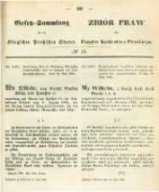 Gesetz-Sammlung für die Königlichen Preussischen Staaten. 1866.05.21 No19