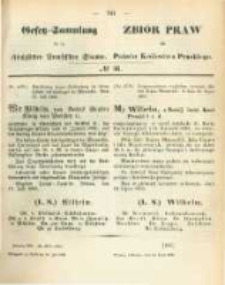 Gesetz-Sammlung f&uuml;r die K&ouml;niglichen Preussischen Staaten. 1866.07.24 No36