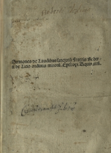 Sermones de laudibus sanctorum