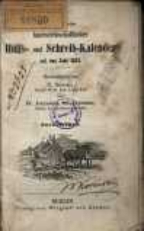 Verbesserter landwirthschaftlicher H&uuml;lfs- und Schreib-Kalender auf das Jahr 1853.
