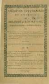 Archives litt&eacute;raires de l'Europe: ou m&eacute;langes de litt&eacute;rature, d'histoire et de philosophie par une soci&eacute;t&eacute; de gens de lettres. Suivis d'une Gazette litt&eacute;raire universelle. 1804 T.2 No.4