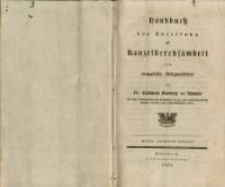 Handbuch der Anleitung zur Kanzelberedsamkeit für evangelische Religionslehrer