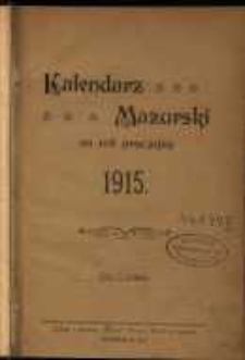 Kalendarz Mazurski na rok zwyczajny 1915.