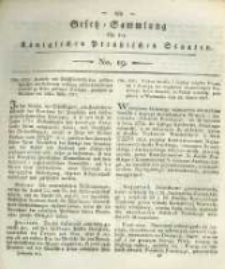 Gesetz-Sammlung f&uuml;r die K&ouml;niglichen Preussischen Staaten. 1819 No19