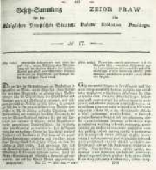 Gesetz-Sammlung f&uuml;r die K&ouml;niglichen Preussischen Staaten. 1827 No17
