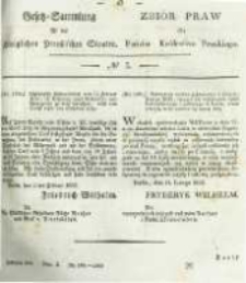 Gesetz-Sammlung f&uuml;r die K&ouml;niglichen Preussischen Staaten. 1835 No5