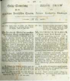 Gesetz-Sammlung f&uuml;r die K&ouml;niglichen Preussischen Staaten. 1835 No15