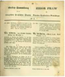 Gesetz-Sammlung f&uuml;r die K&ouml;niglichen Preussischen Staaten. 1862.02.06 No5