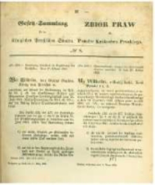 Gesetz-Sammlung f&uuml;r die K&ouml;niglichen Preussischen Staaten. 1862.03.11 No8