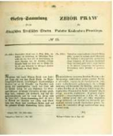 Gesetz-Sammlung f&uuml;r die K&ouml;niglichen Preussischen Staaten. 1862.05.01 No15