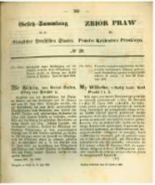 Gesetz-Sammlung f&uuml;r die K&ouml;niglichen Preussischen Staaten. 1862.06.18 No20