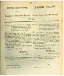 Gesetz-Sammlung f&uuml;r die K&ouml;niglichen Preussischen Staaten. 1862.06.30 No22