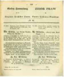 Gesetz-Sammlung f&uuml;r die K&ouml;niglichen Preussischen Staaten. 1862.12.30 No42