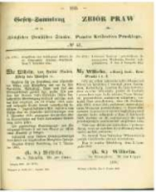 Gesetz-Sammlung für die Königlichen Preussischen Staaten. 1863.12.01 No41