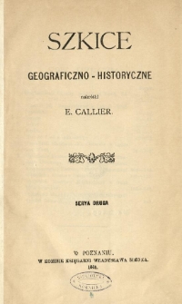 Szkice geograficzno-historyczne