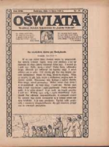 Oświata: bezpłatny dodatek tygodniowy do "Gazety Polskiej" 1929.07.14 R.17 Nr28