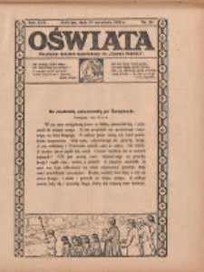 Oświata: bezpłatny dodatek tygodniowy do "Gazety Polskiej" 1929.09.22 R.17 Nr38