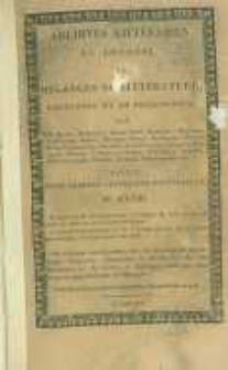 Archives litt&eacute;raires de l'Europe: ou m&eacute;langes de litt&eacute;rature, d'histoire et de philosophie par une soci&eacute;t&eacute; de gens de lettres. Suivis d'une Gazette litt&eacute;raire universelle. 1806 T.10 No.28