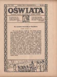 Oświata: bezpłatny dodatek tygodniowy do "Gazety Polskiej" 1930.09.28 R.18 Nr39