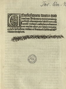 Conclusiones contra quorundam Bohemorum errores