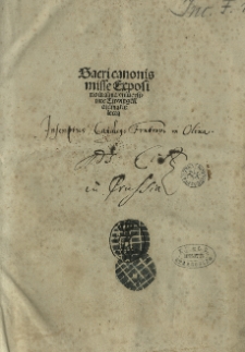 Sacri canonis missae expositio