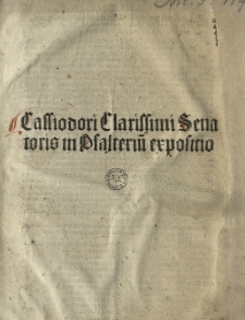 Expositio in Psalterium, cum additione Ioannis de Lapide