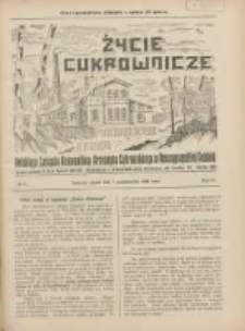 Życie Cukrownicze : miesięcznik : organ Polskiego Związku Pracownik&oacute;w Przemysłu Cukrowniczego w Rzeczypospolitej Polskiej 1926.10.01 R.4 Nr8