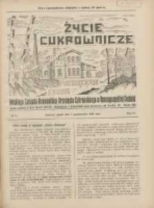 Życie Cukrownicze : miesięcznik : organ Polskiego Związku Pracowników Przemysłu Cukrowniczego w Rzeczypospolitej Polskiej 1926.10.01 R.4 Nr8