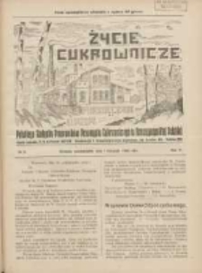Życie Cukrownicze : miesięcznik : organ Polskiego Związku Pracowników Przemysłu Cukrowniczego w Rzeczypospolitej Polskiej 1926.11.01 R.4 Nr9