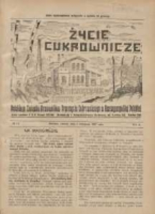 Życie Cukrownicze : miesięcznik : organ Polskiego Związku Pracowników Przemysłu Cukrowniczego w Rzeczypospolitej Polskiej 1927.11.01 R.5 Nr10