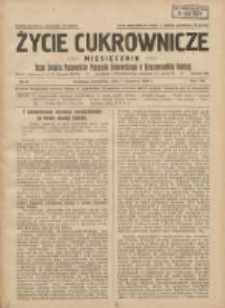 Życie Cukrownicze : miesięcznik : organ Polskiego Związku Pracowników Przemysłu Cukrowniczego w Rzeczypospolitej Polskiej 1929.08.01 R.7 Nr8