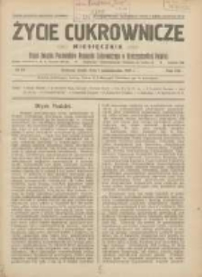 Życie Cukrownicze : miesięcznik : organ Polskiego Związku Pracownik&oacute;w Przemysłu Cukrowniczego w Rzeczypospolitej Polskiej 1930.10.01 R.8 Nr10