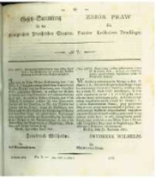 Gesetz-Sammlung für die Königlichen Preussischen Staaten. 1831 No7