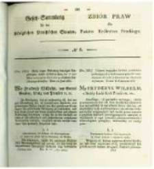 Gesetz-Sammlung f&uuml;r die K&ouml;niglichen Preussischen Staaten. 1831 No8