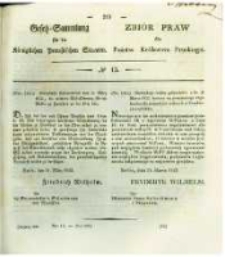 Gesetz-Sammlung f&uuml;r die K&ouml;niglichen Preussischen Staaten. 1832 No13