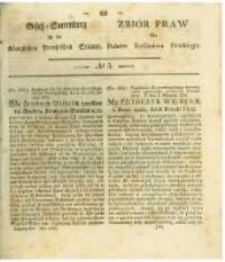 Gesetz-Sammlung f&uuml;r die K&ouml;niglichen Preussischen Staaten. 1836 No5
