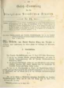 Gesetz-Sammlung für die Königlichen Preussischen Staaten. 1879.04.16 No12
