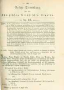 Gesetz-Sammlung für die Königlichen Preussischen Staaten. 1879.04.22 No13