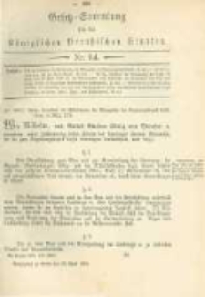 Gesetz-Sammlung für die Königlichen Preussischen Staaten. 1879.04.25 No14