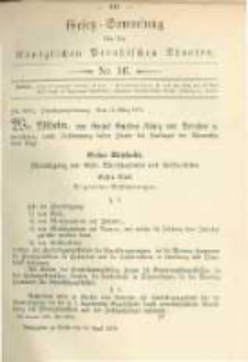 Gesetz-Sammlung für die Königlichen Preussischen Staaten. 1879.04.30 No16