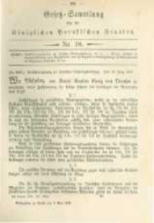 Gesetz-Sammlung für die Königlichen Preussischen Staaten. 1879.05.03 No18