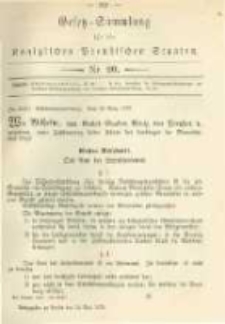 Gesetz-Sammlung für die Königlichen Preussischen Staaten. 1879.05.12 No20