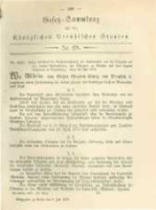 Gesetz-Sammlung für die Königlichen Preussischen Staaten. 1879.07.06 No29